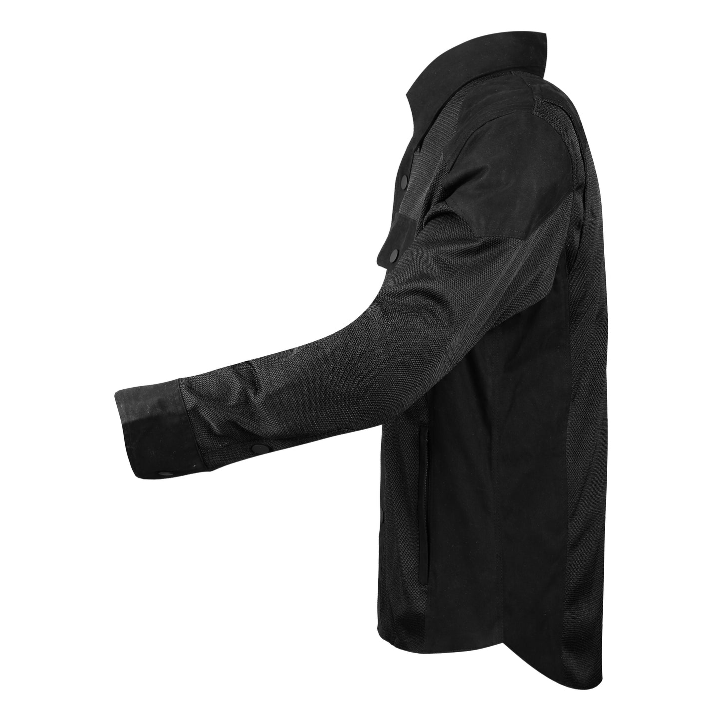 Stealth Black Protective Biker Mesh Shirt