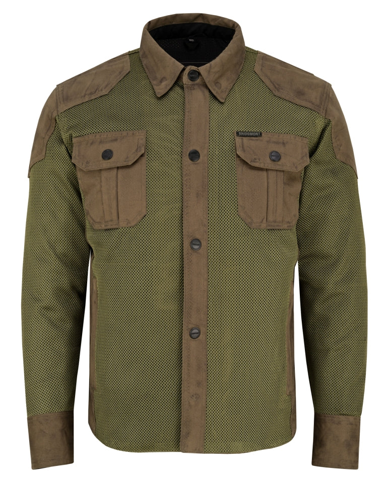 Olive Urban Protective Biker Mesh Shirt