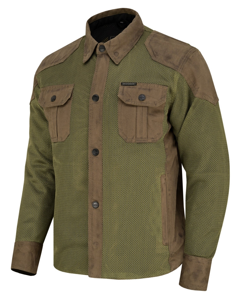 Olive Urban Protective Biker Mesh Shirt