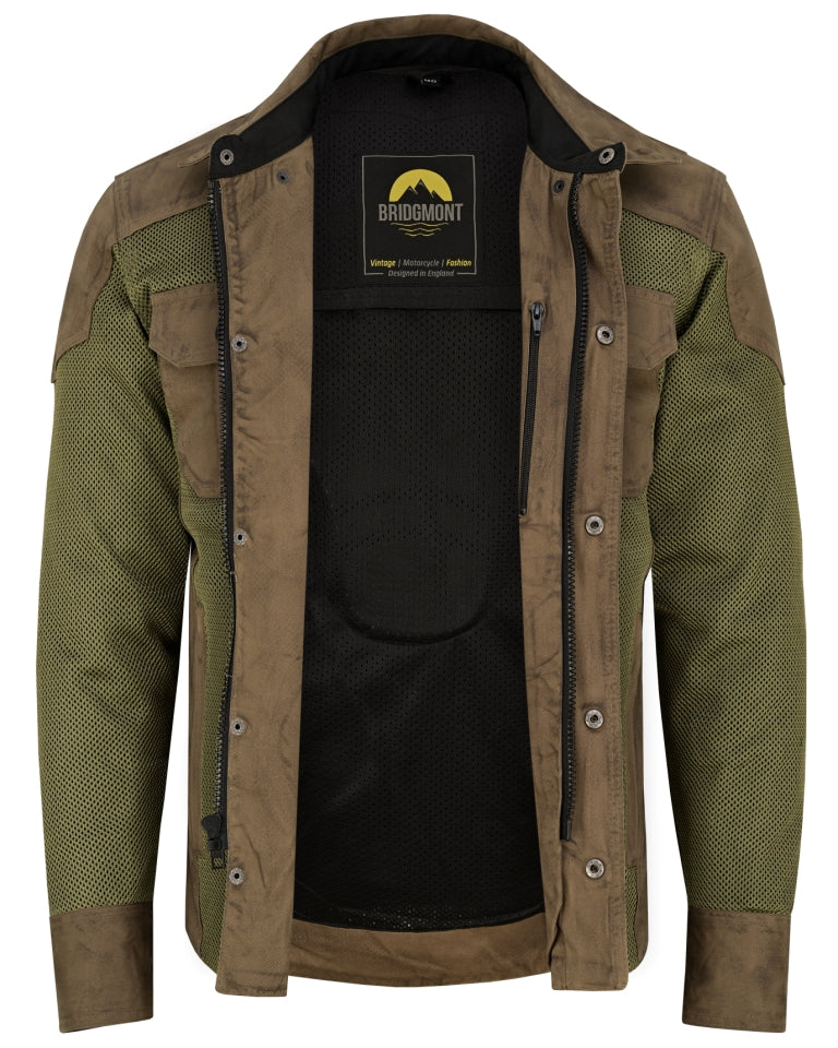 Olive Urban Protective Biker Mesh Shirt