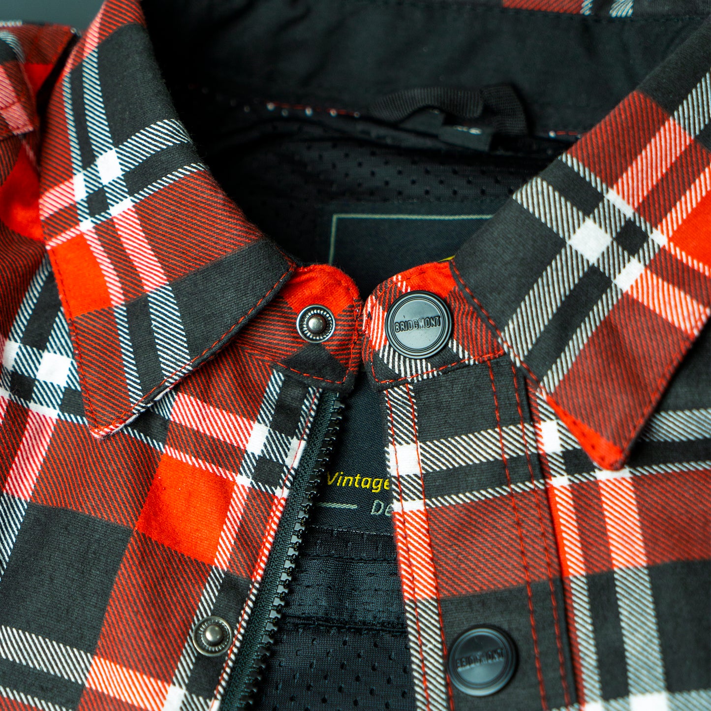 Black-9 Motorcycle Flannel Protective Biker Shirt