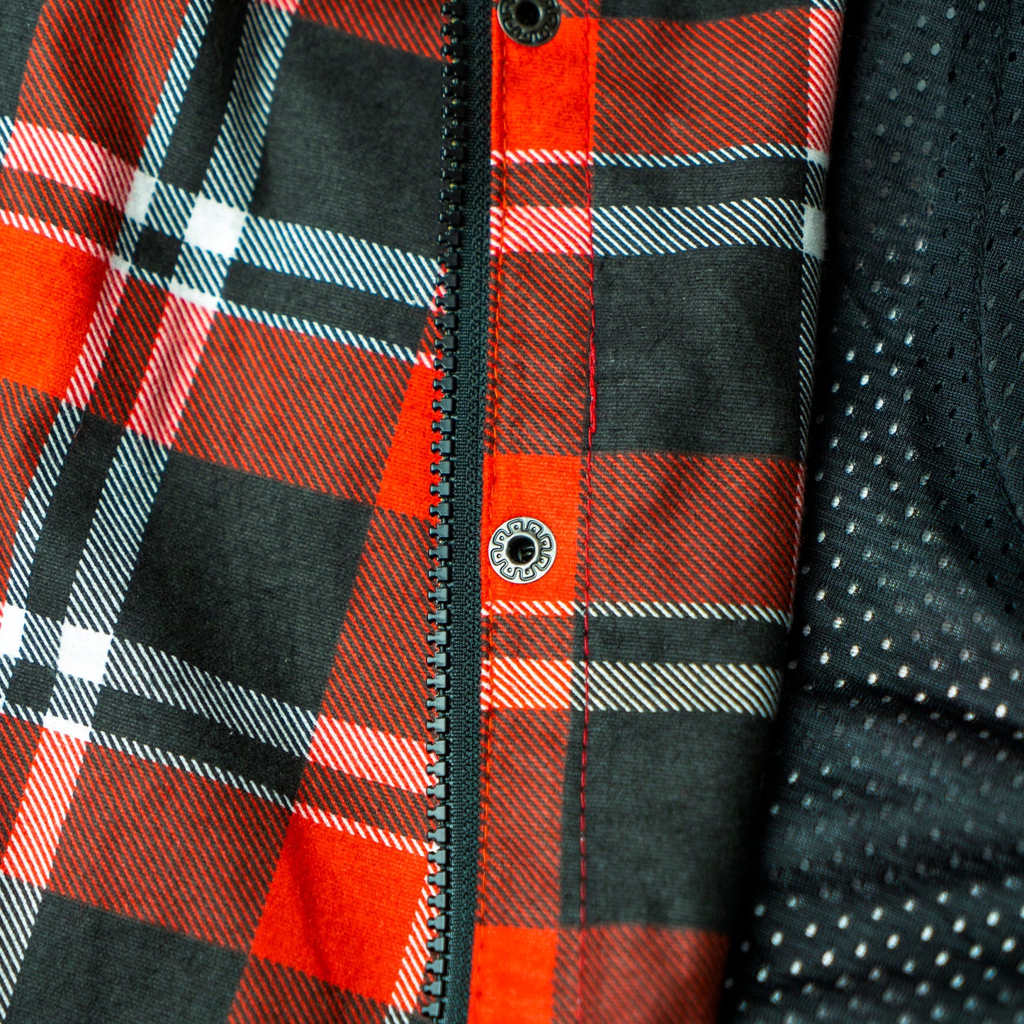 Black-9 Motorcycle Flannel Protective Biker Shirt