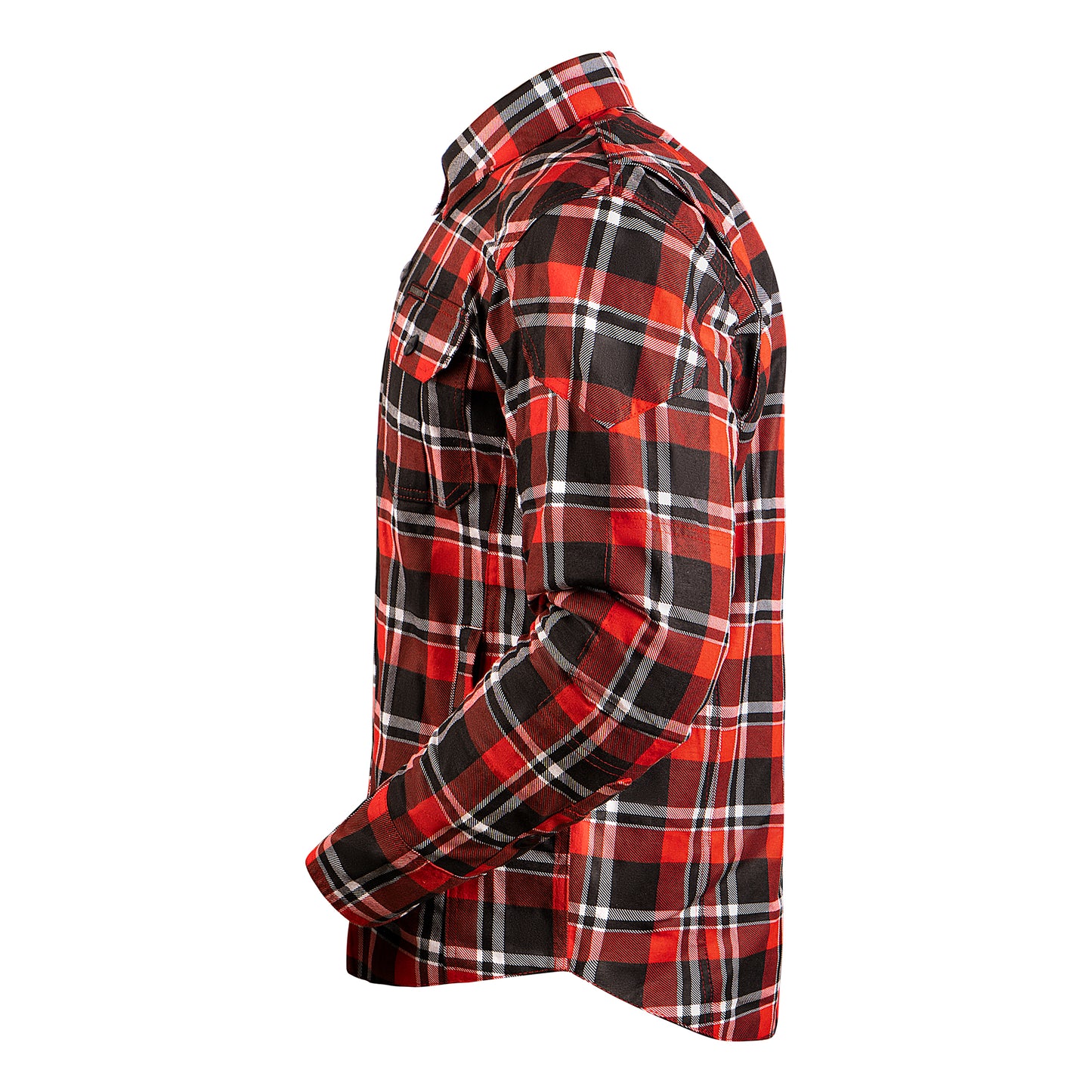 Black-9 Motorcycle Flannel Protective Biker Shirt