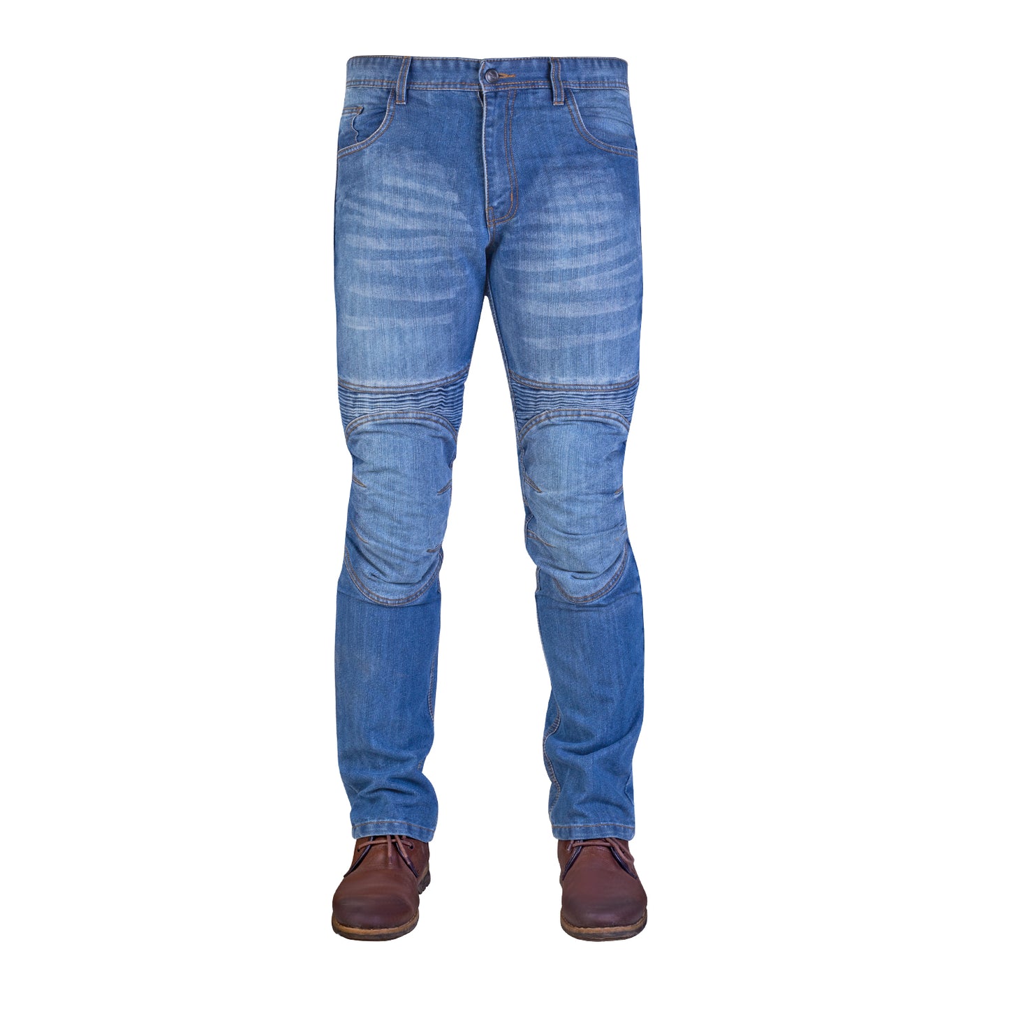 Atomic Blue Kevlar-Lined Protective Motorcycle Jeans