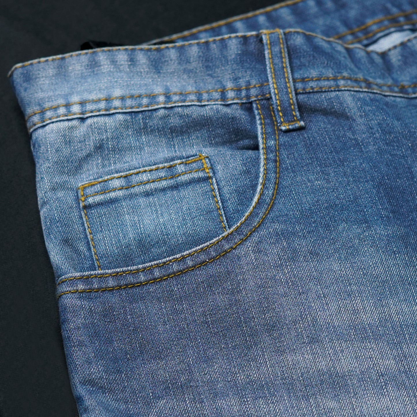 Atomic Blue Kevlar-Lined Protective Motorcycle Jeans