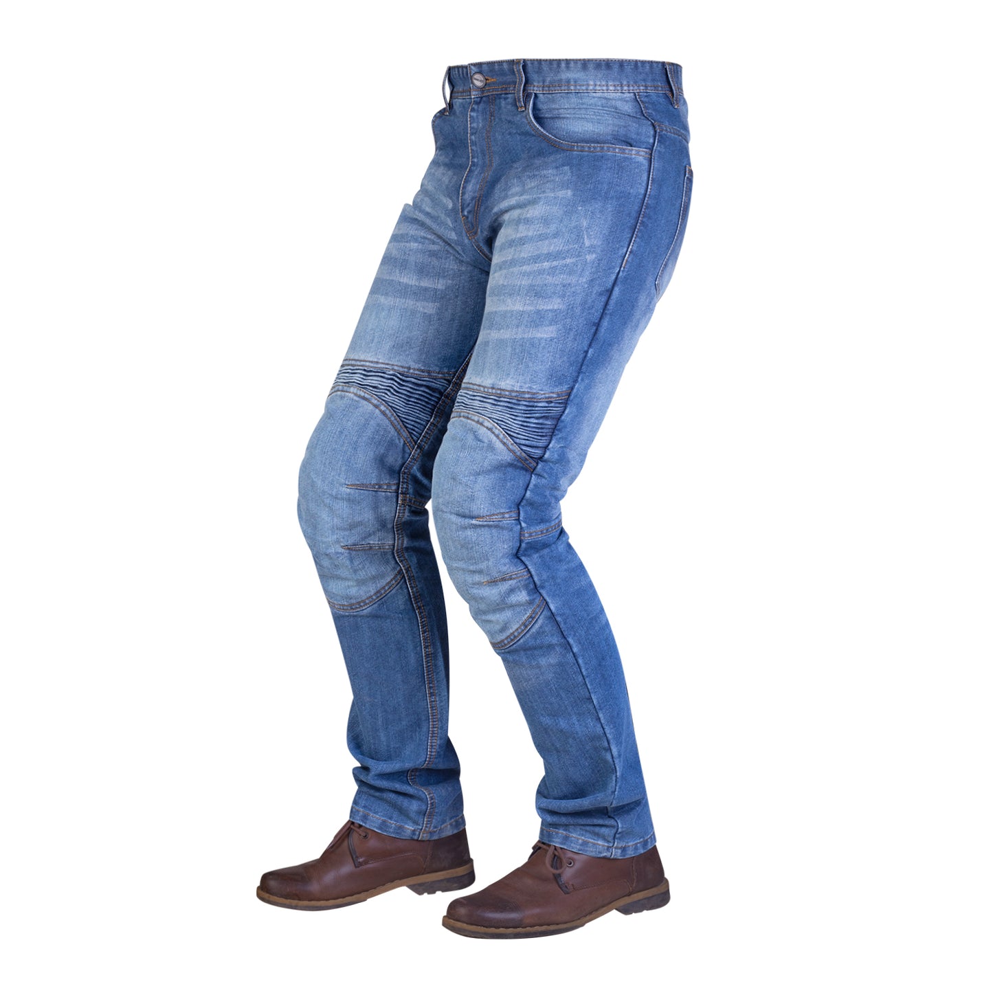 Atomic Blue Kevlar-Lined Protective Motorcycle Jeans