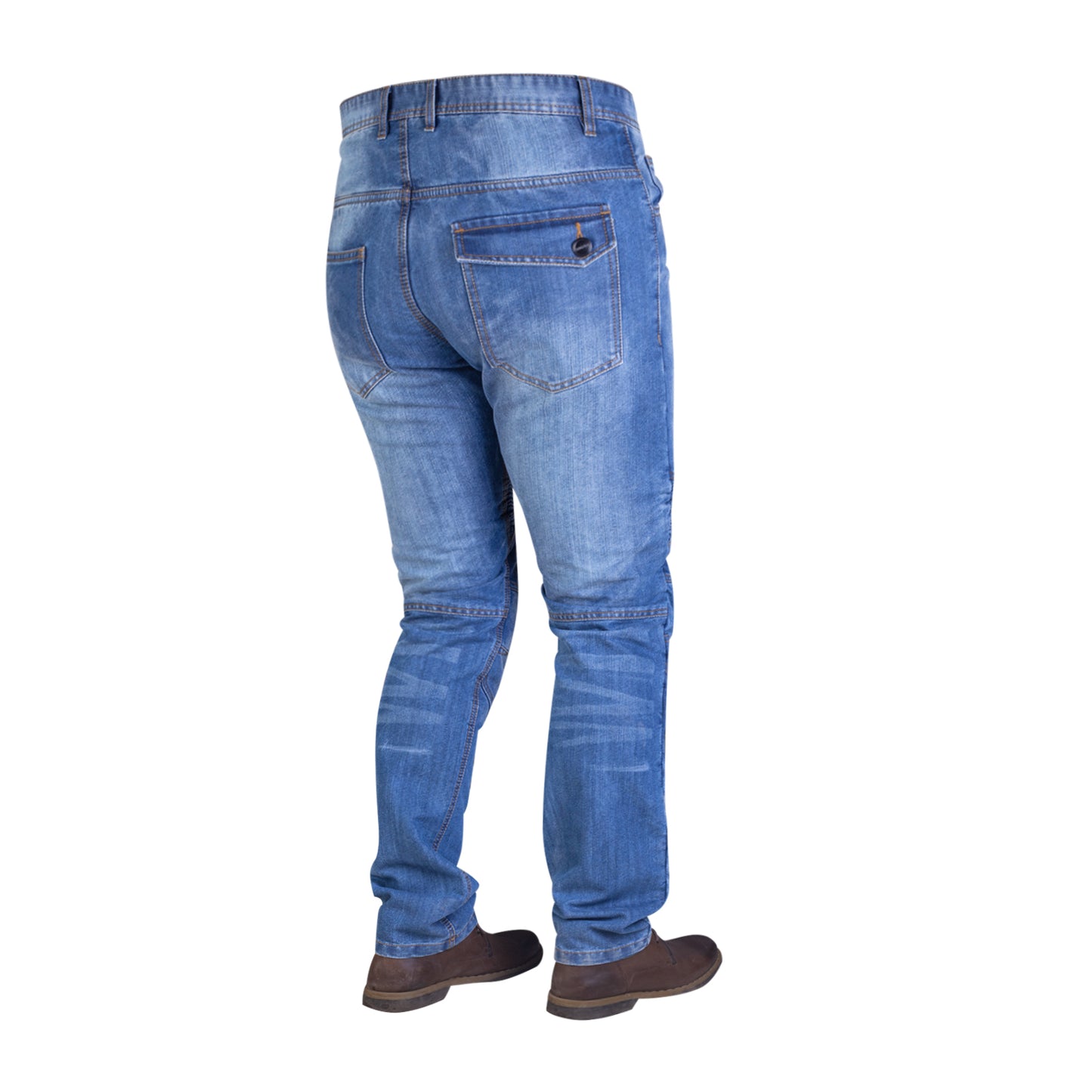 Atomic Blue Kevlar-Lined Protective Motorcycle Jeans