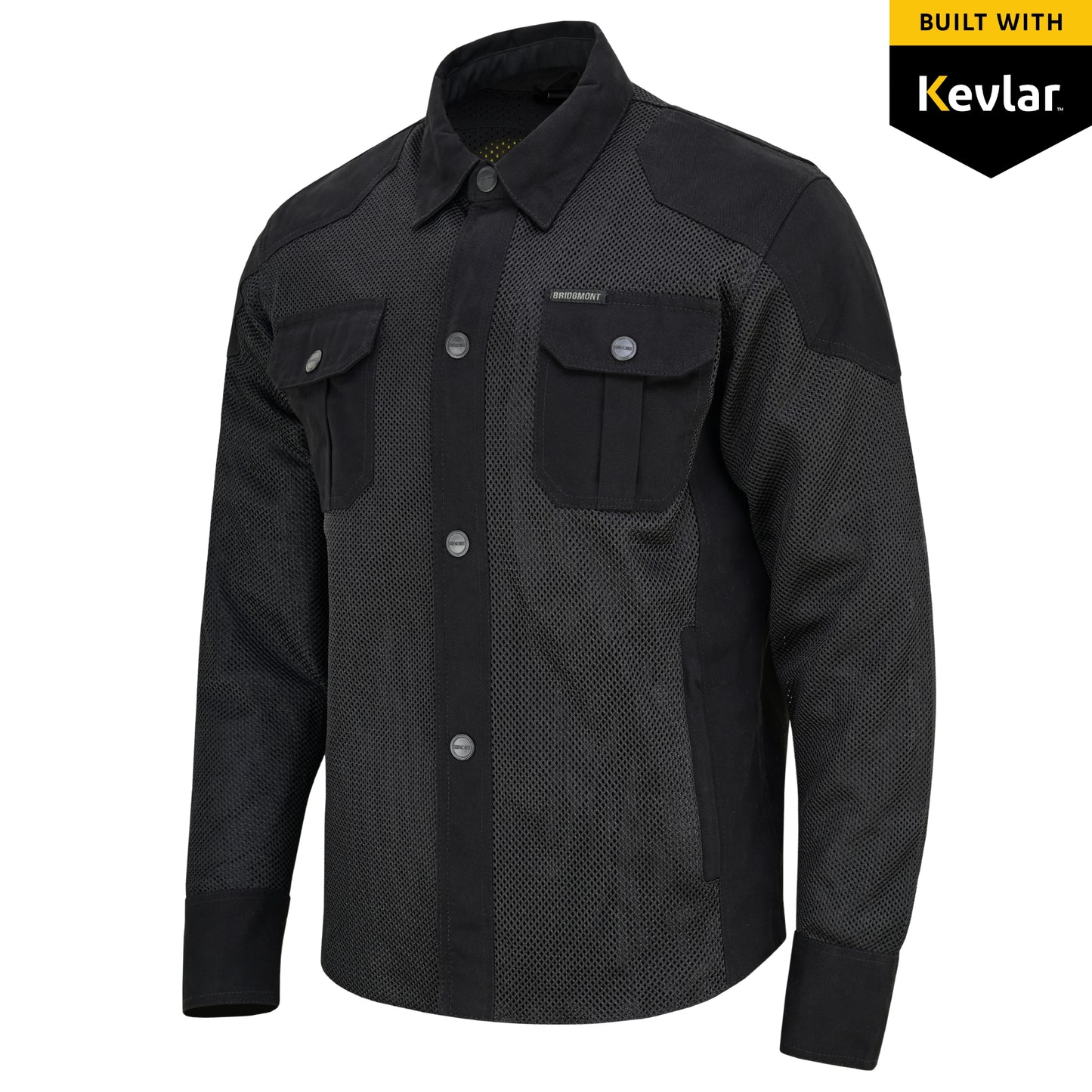 Stealth Black Protective Biker Mesh Shirt