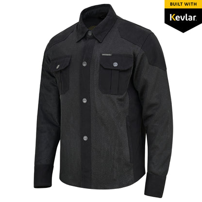 Stealth Black Protective Biker Mesh Shirt