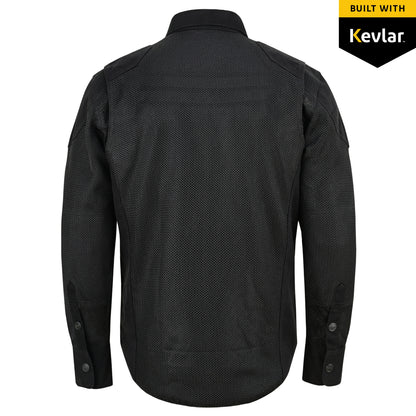 Stealth Black Protective Biker Mesh Shirt