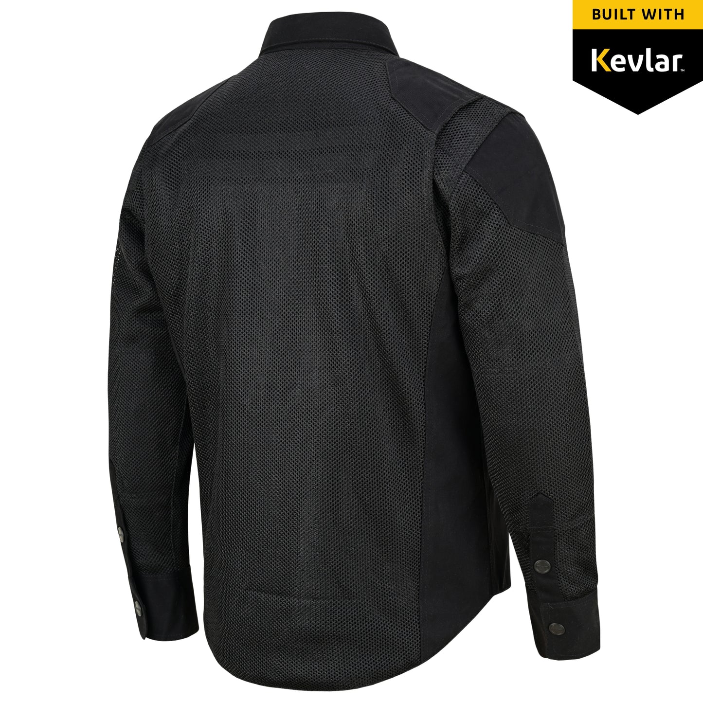Stealth Black Protective Biker Mesh Shirt