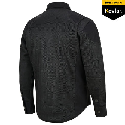 Stealth Black Protective Biker Mesh Shirt