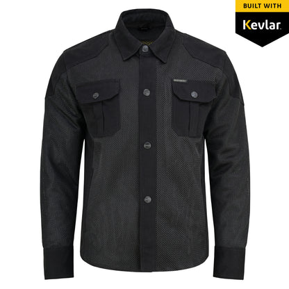 Stealth Black Protective Biker Mesh Shirt