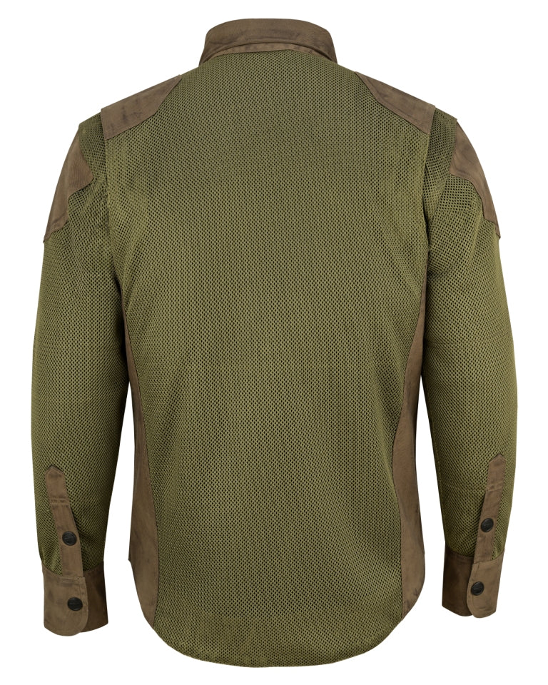 Olive Urban Protective Biker Mesh Shirt