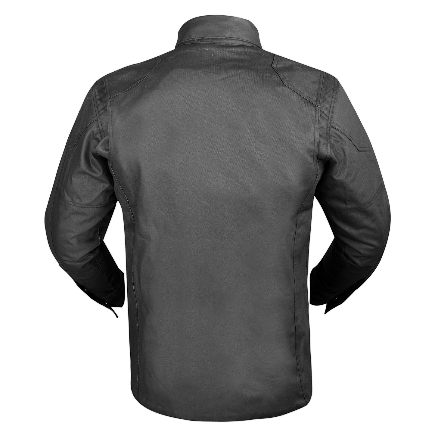 Midnight Phantom Black Waxed Motorcycle Riding Shirt