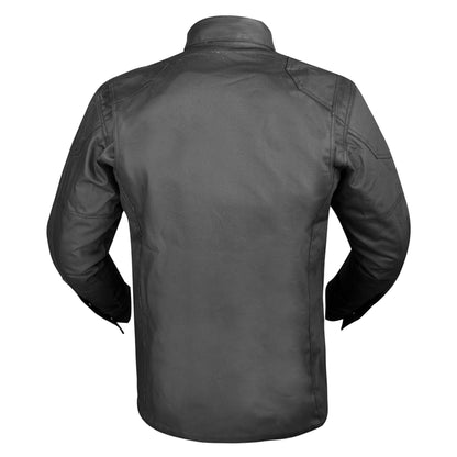 Midnight Phantom Black Waxed Motorcycle Riding Shirt