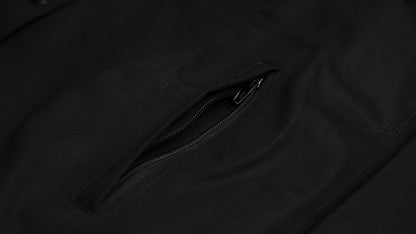 Midnight Phantom Black Waxed Motorcycle Riding Shirt
