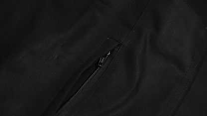 Midnight Phantom Black Waxed Motorcycle Riding Shirt