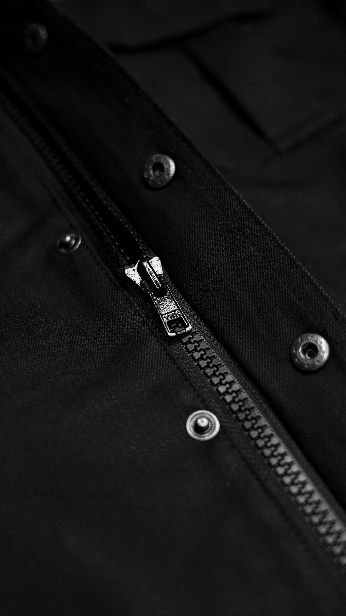 Midnight Phantom Black Waxed Motorcycle Riding Shirt