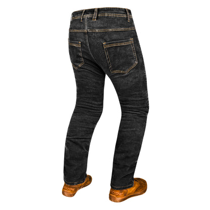 Onyx Black Protective Motorcycle Jeans | Fully Lined with Kevlar| CE Armour Protection
