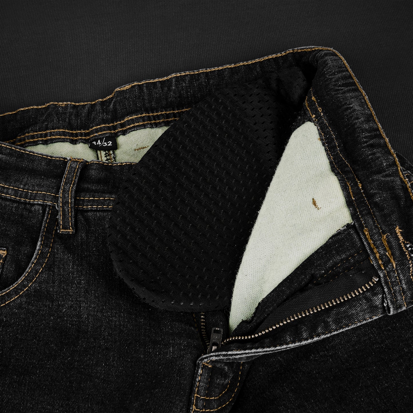 Onyx Black Protective Motorcycle Jeans | Fully Lined with Kevlar| CE Armour Protection