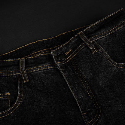 Onyx Black Protective Motorcycle Jeans | Fully Lined with Kevlar| CE Armour Protection