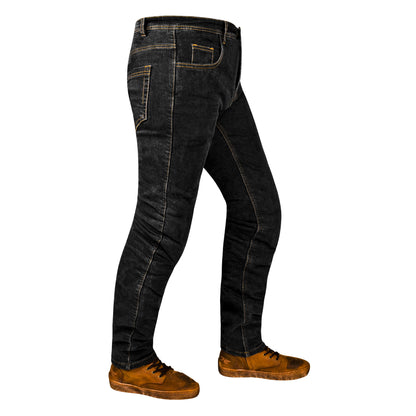 Onyx Black Protective Motorcycle Jeans | Fully Lined with Kevlar| CE Armour Protection