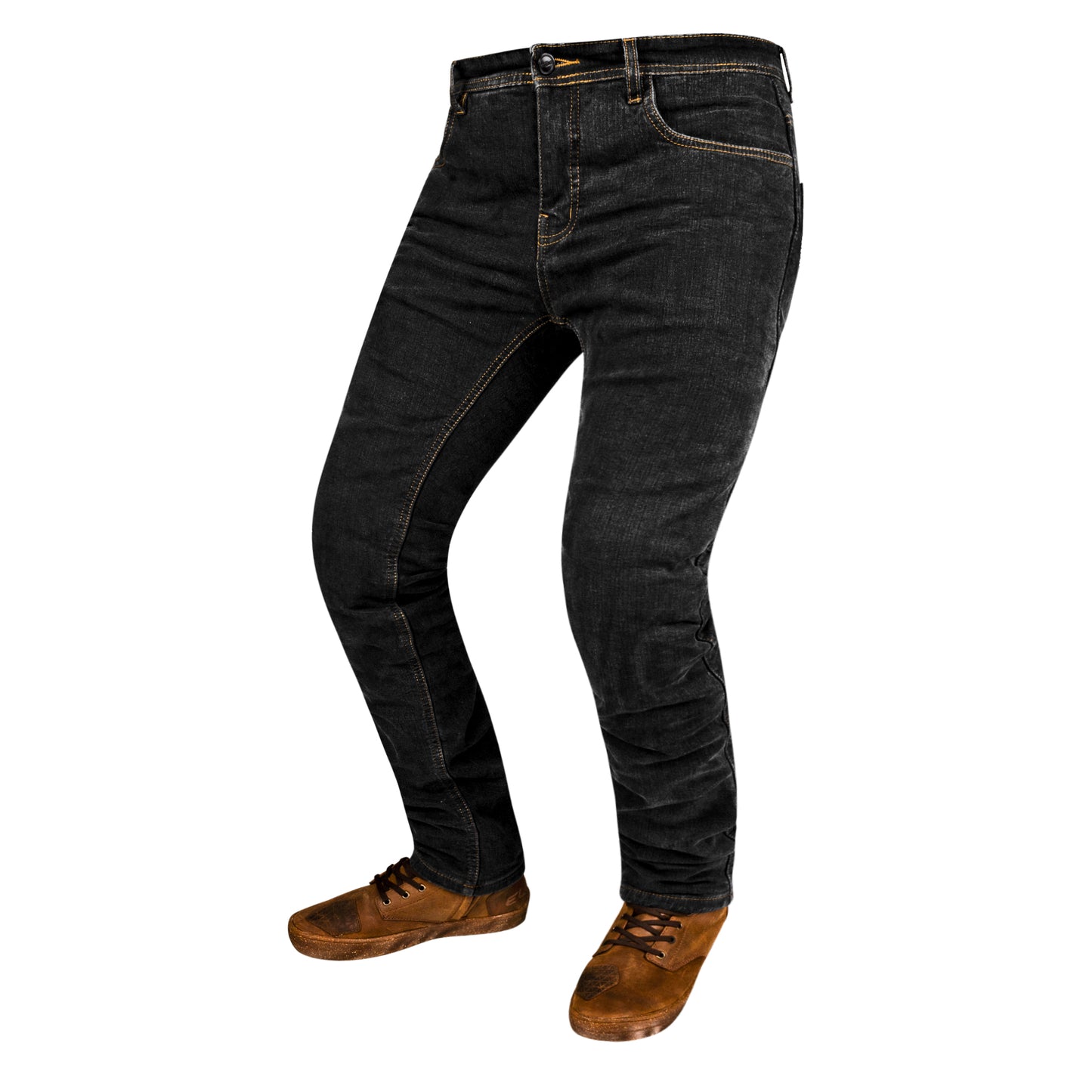 Onyx Black Protective Motorcycle Jeans | Fully Lined with Kevlar| CE Armour Protection