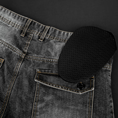Rustic Black Kevlar-Lined Protective Motorcycle Jeans