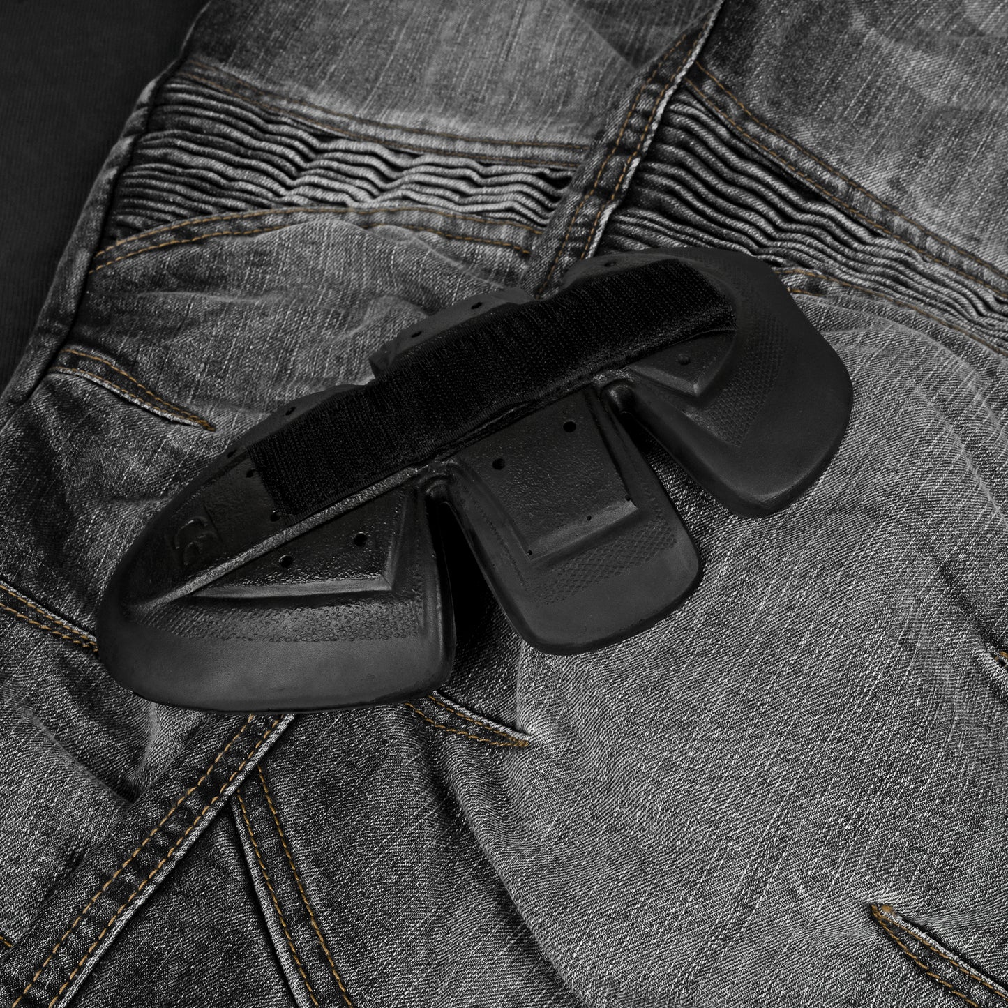 Rustic Black Kevlar-Lined Protective Motorcycle Jeans