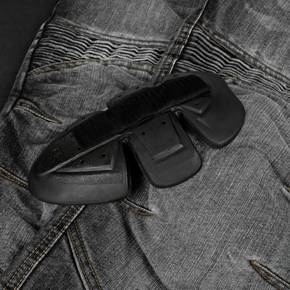 Rustic Black Kevlar-Lined Protective Motorcycle Jeans