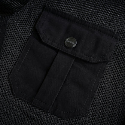 Stealth Black Protective Biker Mesh Shirt