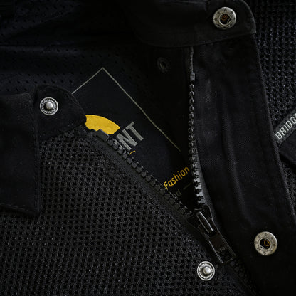 Stealth Black Protective Biker Mesh Shirt