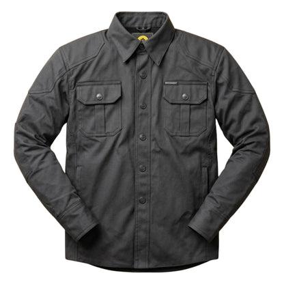 Midnight Phantom Black Waxed Motorcycle Riding Shirt